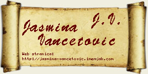 Jasmina Vančetović vizit kartica